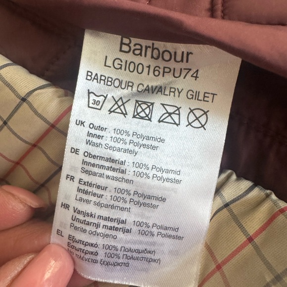 Barbour Quilted Burgundy Vest 6 - Picture 14 of 14